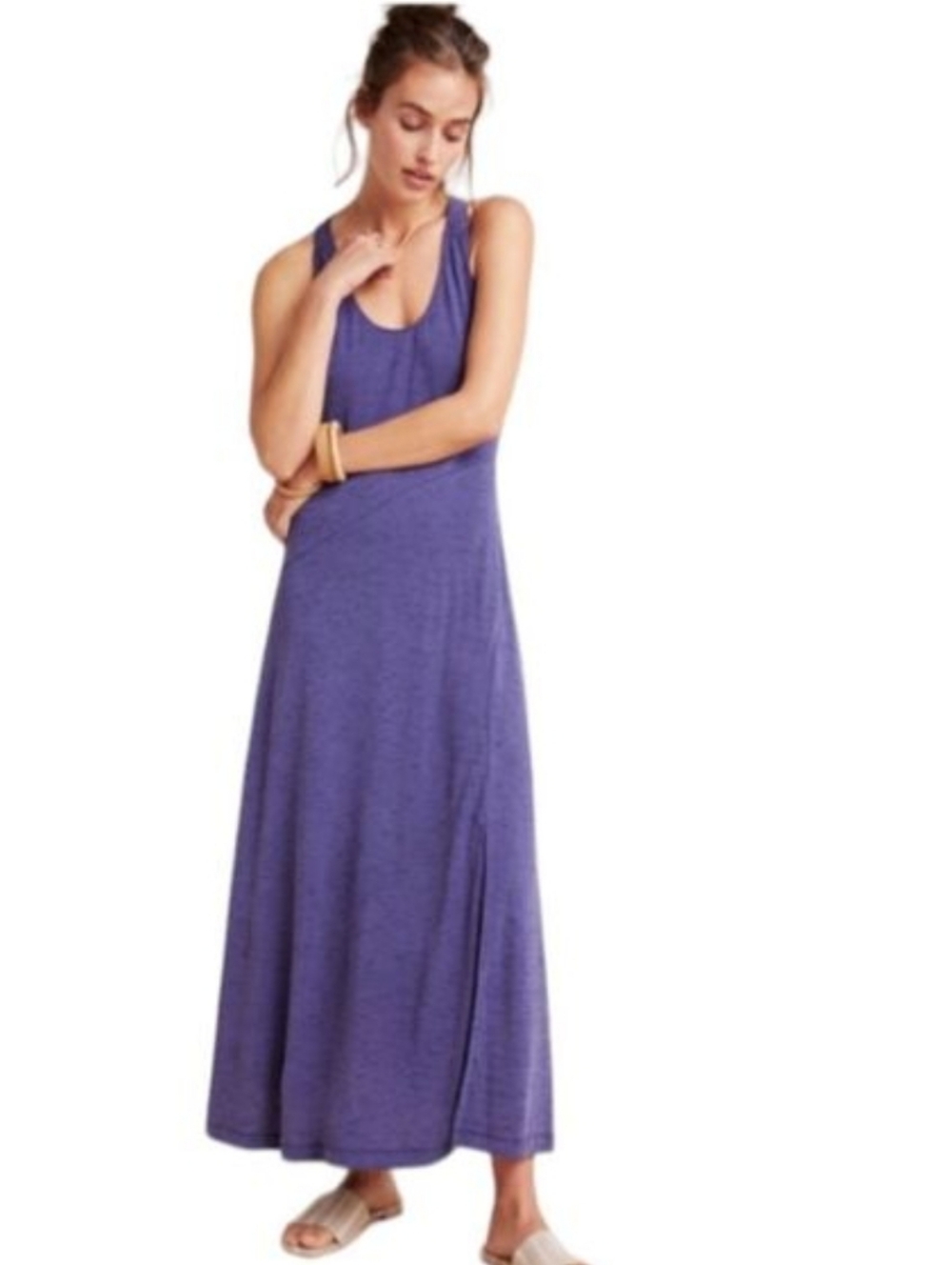 Anthropologie Maeve Melanie Navy Knit Lace Back Dress Sz S